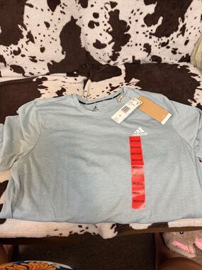 adidas Light Blue Athletic Crew Neck Tee